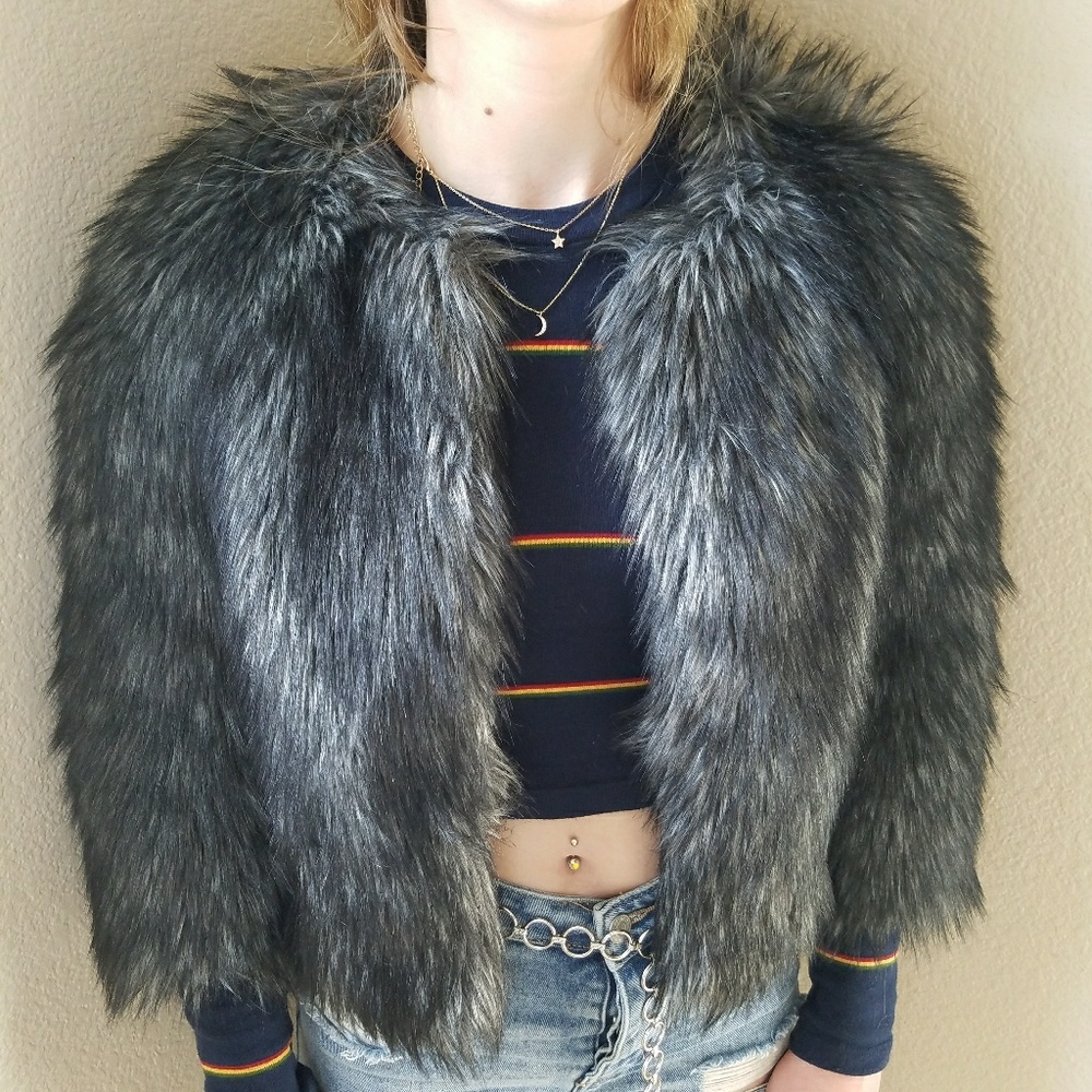 Michael Kors fuzzy jacket - XS